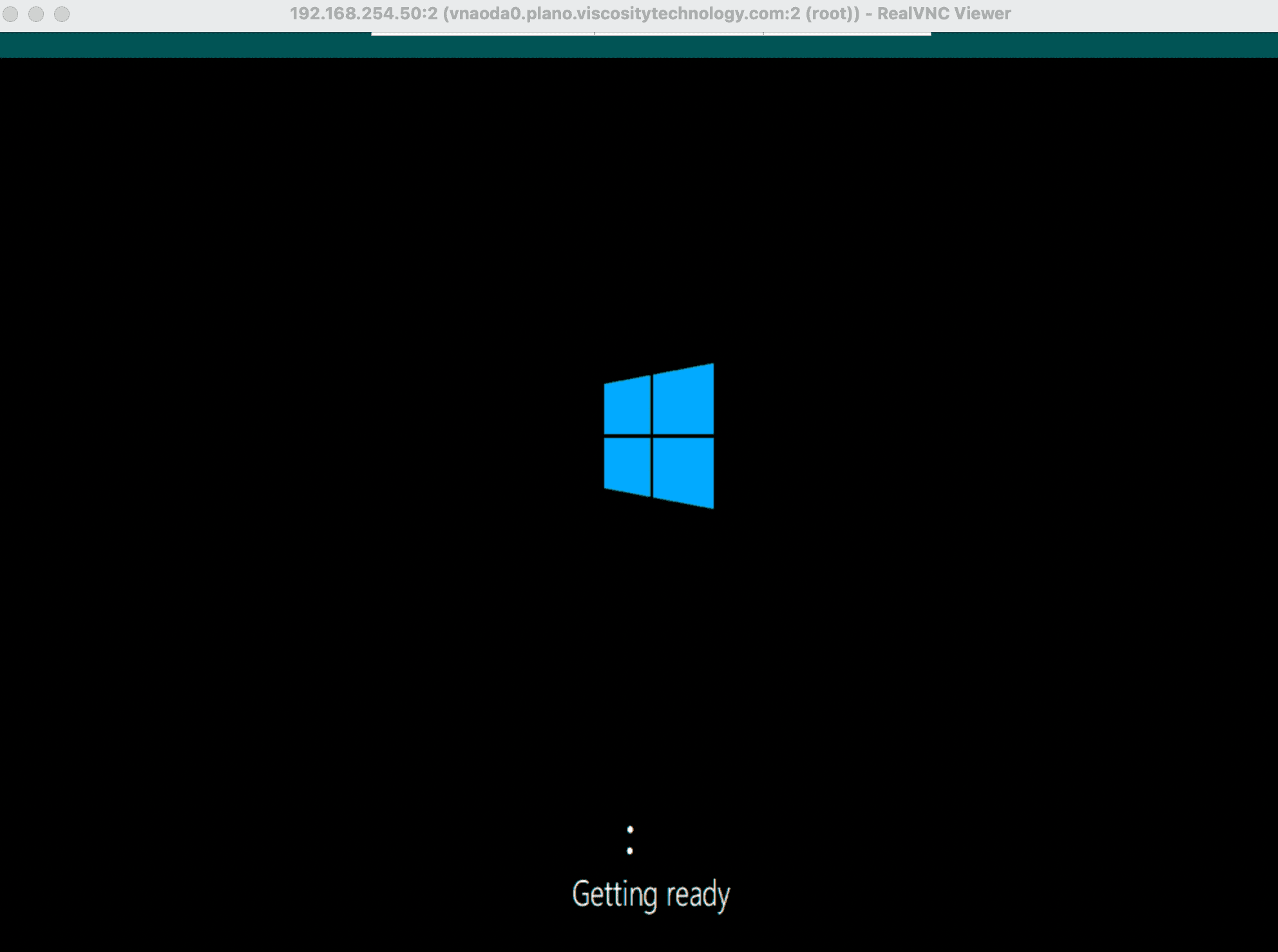 Windows Server 2022 first-boot initialization screen
